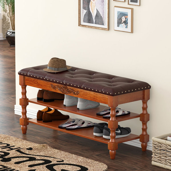 Canora Grey 3Tier 8 Pair Shoe Storage Bench & Reviews Wayfair